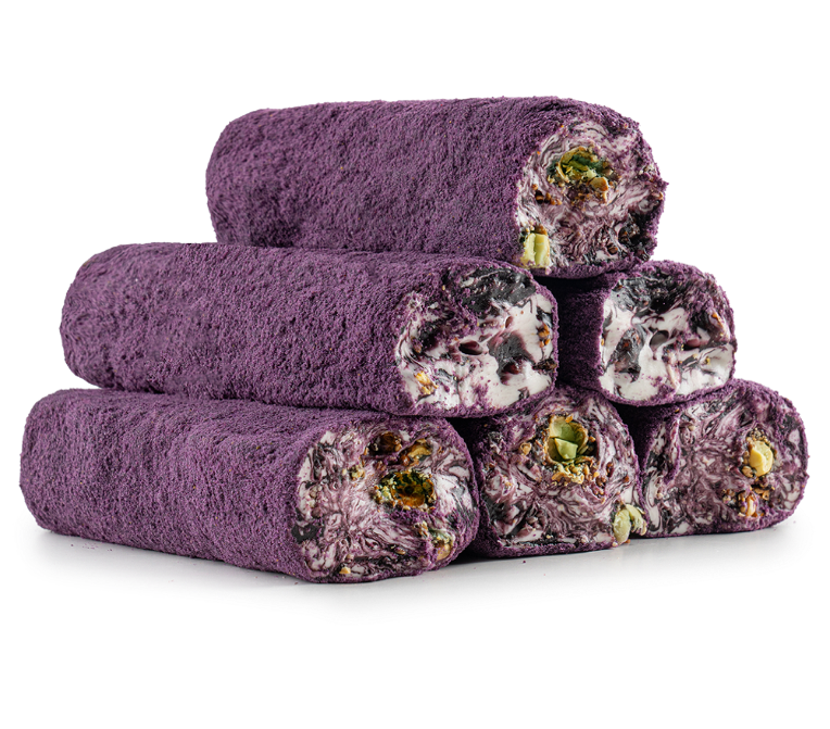 Mademoiselle Pistachio Atom Roll - Rice Almond Full Karamelli Almond Pufi