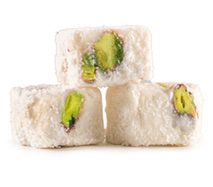 Coconut Coated Milk Flavored Pistachio Delight Double