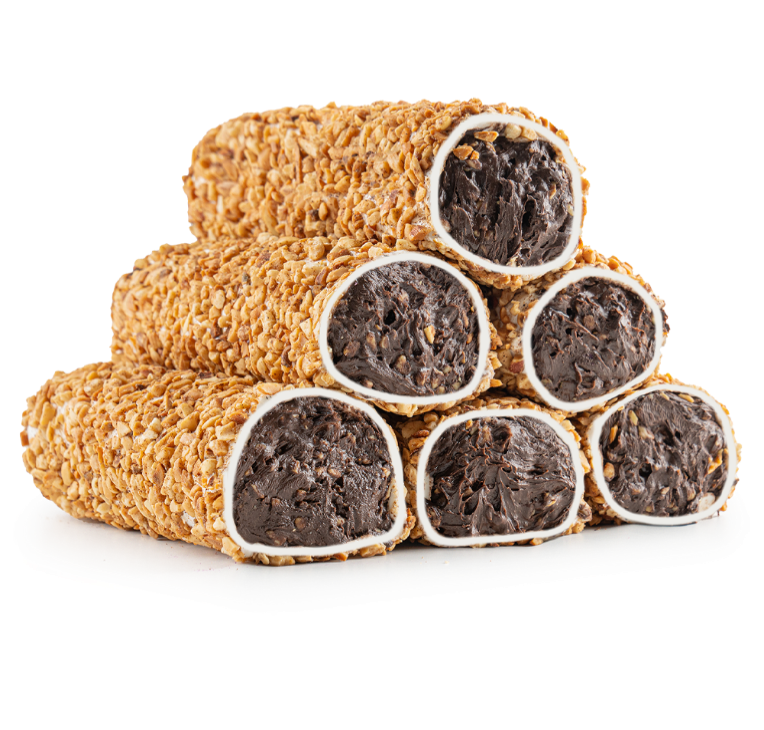 Chocolate Filled Mega Roll Coated With Peanut Crumbs