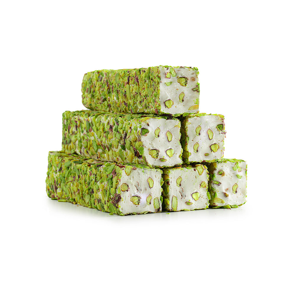 Milk Flavored Pistachio Delight Cut Covered With Pistachio Fillets