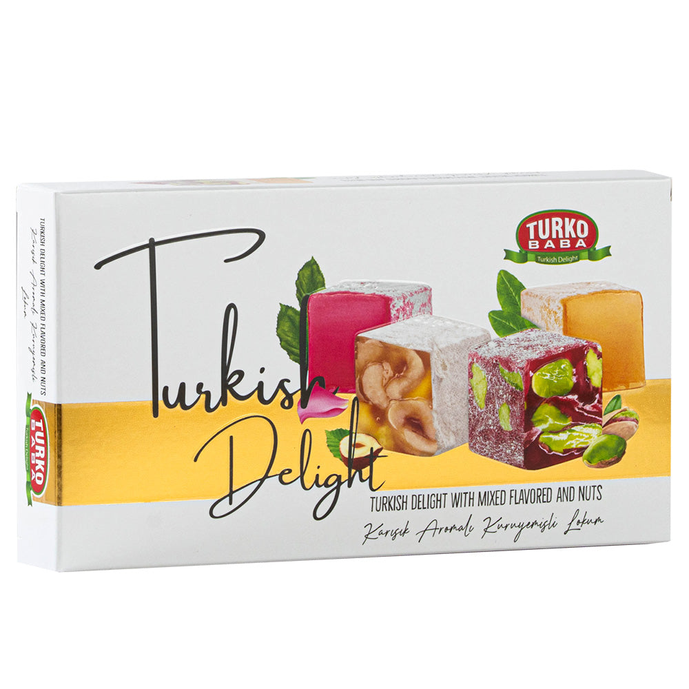 Turkish Delight Classic Mi̇xed Flavored Nut Turki̇sh Deli̇ght Box 155 Gr