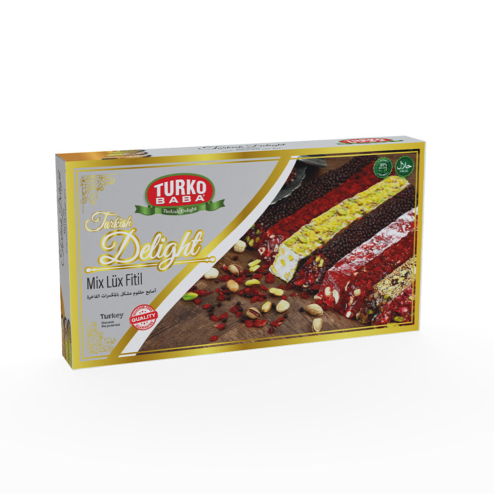 Turkish Delight Mixed Nuts Luxury Delight Cutting Wick Box 400 Gr