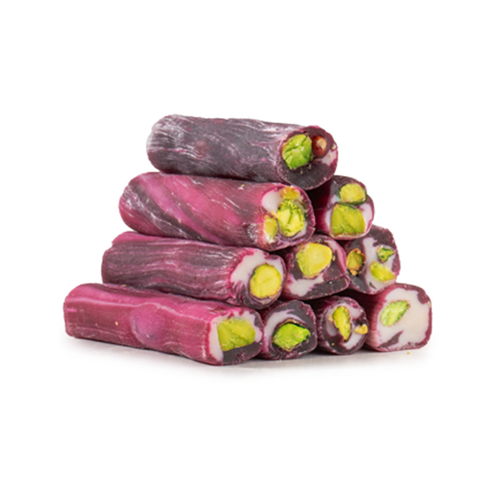 Milk & Pistachio Double Coloured Roll With Lemon Flavored Wrap