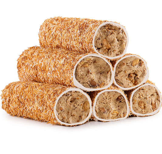 Kadayif & Milk Almond Cream Filled Roll With Coated Kadayif Bogurtlenli Hazelnut Eksili Roll