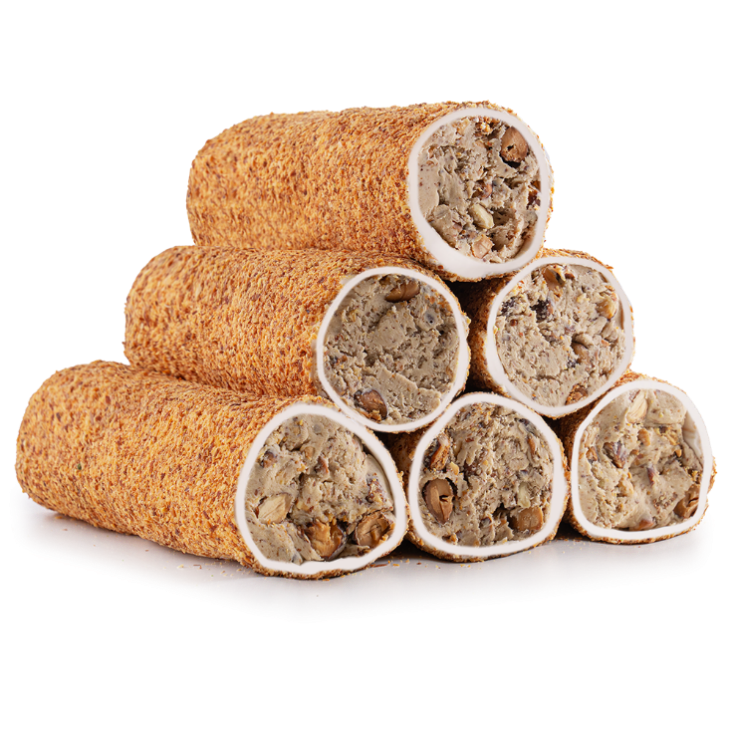 Milk Cream Filled Almond Rolls Coated With Powdered Almond D244