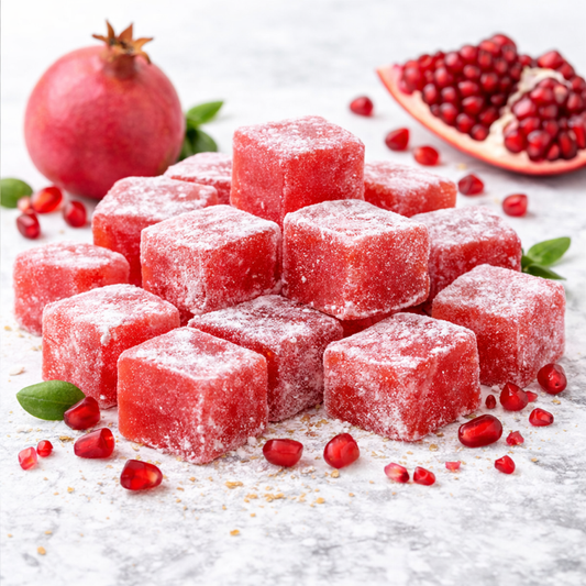 Turkish Delight Pomegranate Flavored Turkish Delight Box 155 Gr