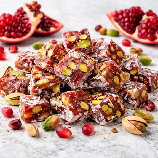 Turkish Delight Pomegranate & Pistachio Flavour With Box 225 Gr