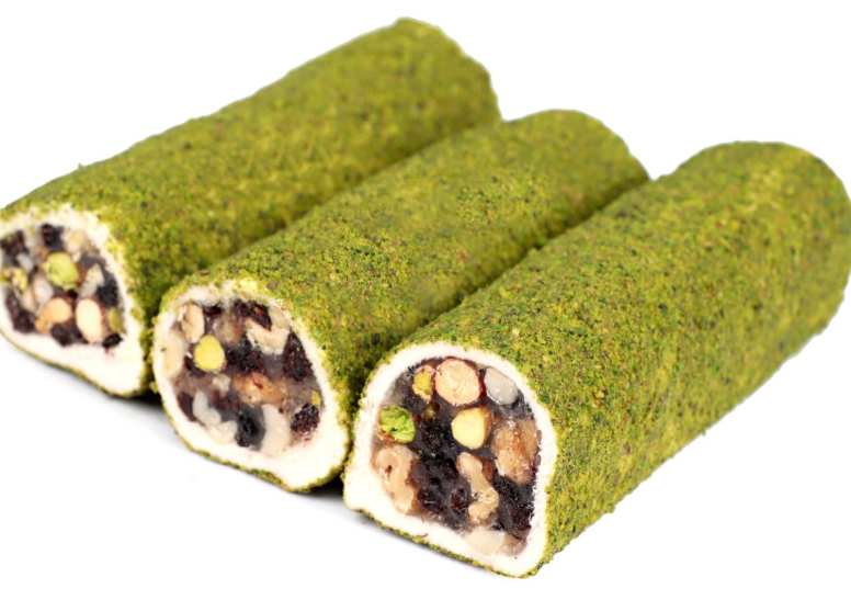 Powdered Pistachio Coated Roll Rice Yerfistik Mega Roll