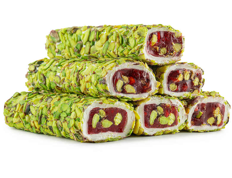 Fleet Pistachio Wrapped With Milk, Pomegranate And Pistachio