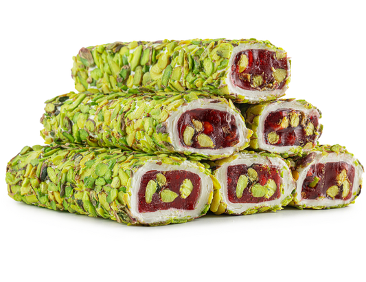 Fleet Pistachio Wrapped With Milk, Pomegranate And Pistachio