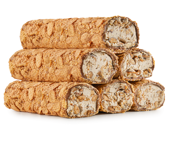 Almond & Caramel Cream Filled With Bronze Crumbs