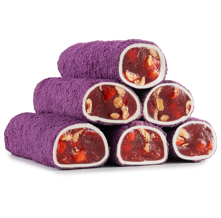 Purple Cake With Milk Strawberry And Hazelnut