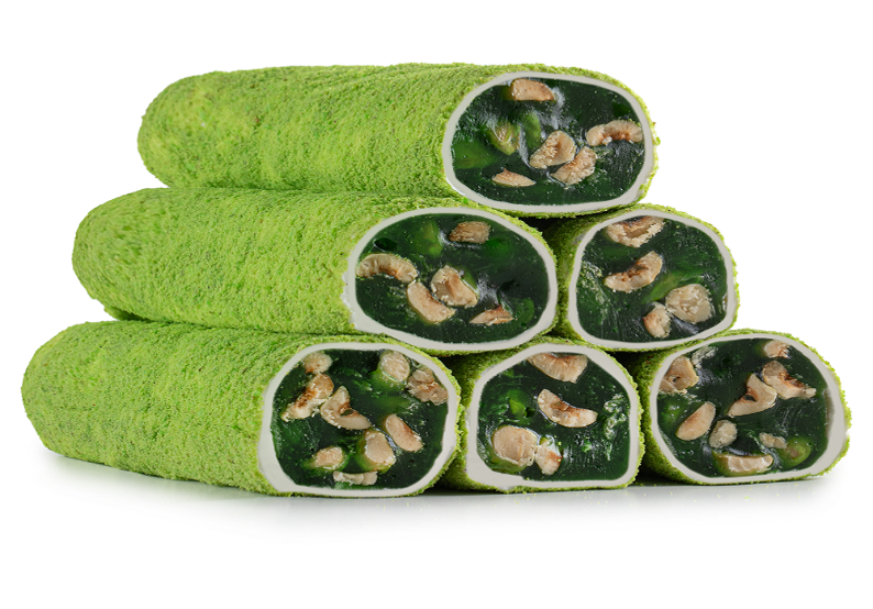 Wrapped - With Green Cake, Milk, Apple And Hazelnut