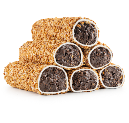 Chocolate Filled Mega Roll Coated With Peanut Crumbs