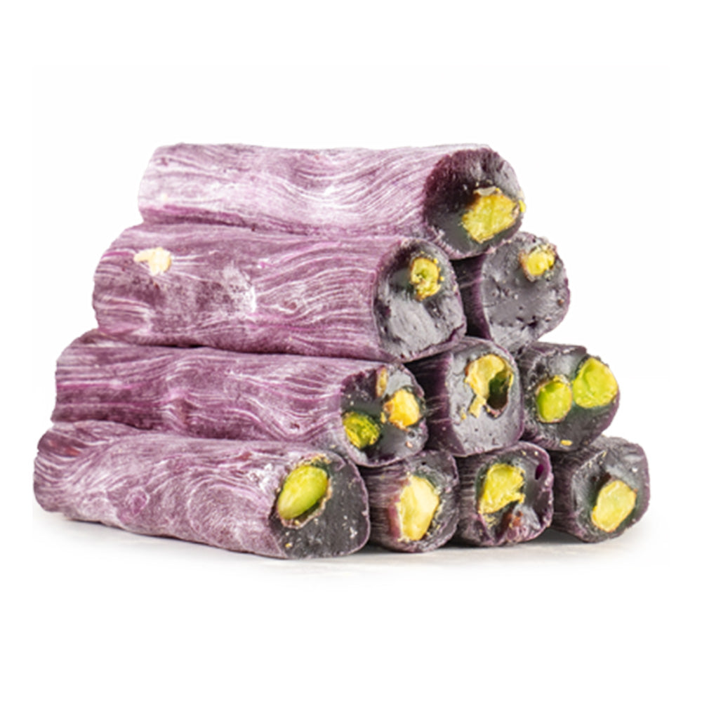 Raspberry Flavored Pistachio Roll With Coated Suger Powder