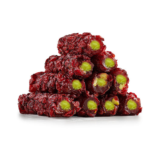 Pomegranate Pistachio Roll With Coated Wild Berries